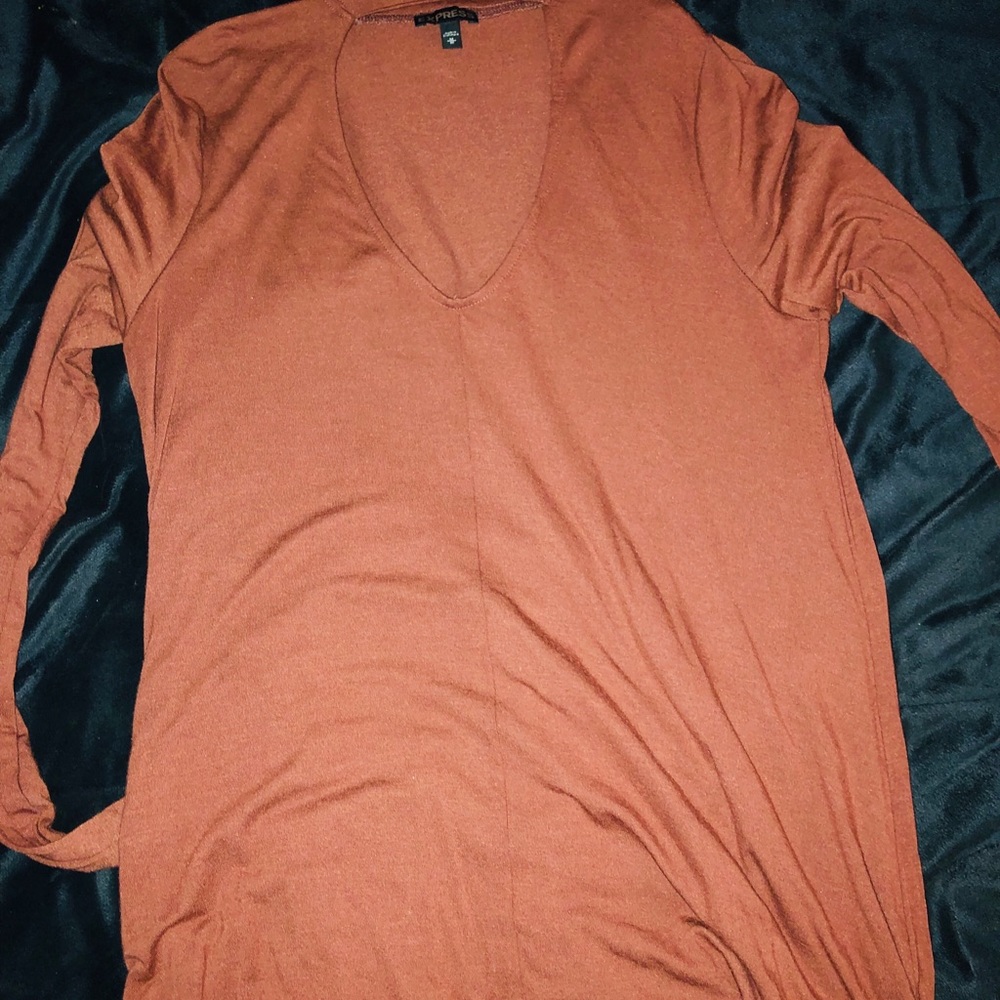 Long sleeved choker Express Blouse